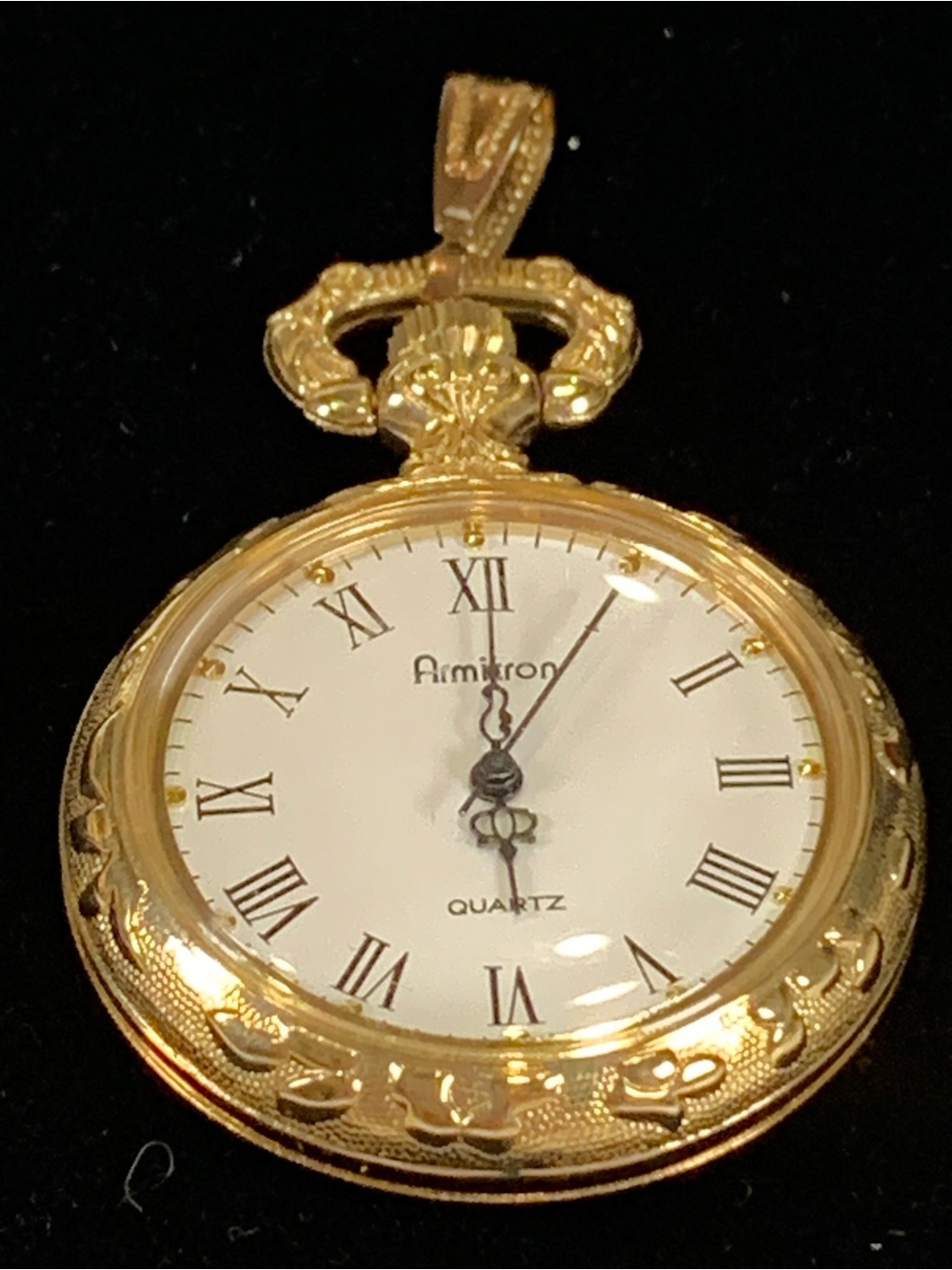 Vintage Armitron Quartz Pocket Watch Pendant Non-Working